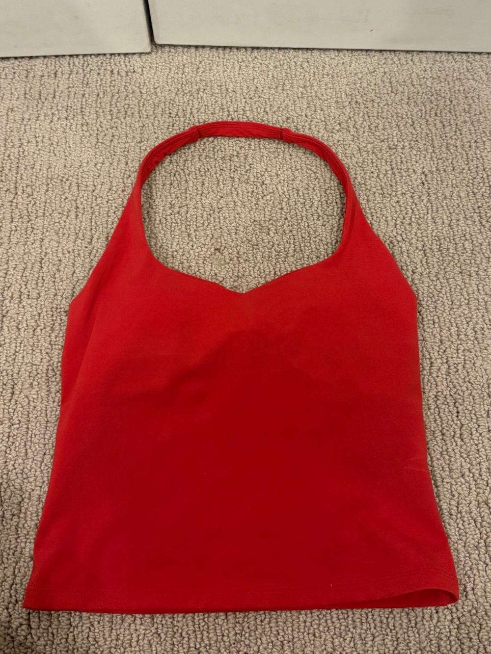 White Fox Body Pump Active Tank Cherry Red